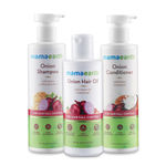 Buy Mamaearth Mamaearth Anti Hair Fall Spa Range With Onion Hair Oil + Onion Shampoo + Onion Conditioner For Hair Fall Control - Purplle