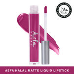 Buy Asfa Halal Matte Liquid Lipstick, Sparkling Purple 08 (3 ml) - Purplle
