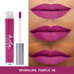 Buy Asfa Halal Matte Liquid Lipstick, Sparkling Purple 08 (3 ml) - Purplle