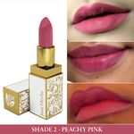 Buy Just Herbs Herb Enriched Ayurvedic Lipstick (Peachy Pink, Shade no. 2) - Purplle