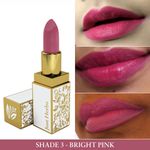 Buy Just Herbs Herb Enriched Ayurvedic Lipstick (Bright Pink, Shade no. 3) - Purplle