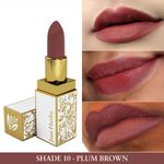 Buy Just Herbs Herb Enriched Ayurvedic Lipstick (Plum Brown, Shade no. 10) - Purplle