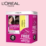 Buy L'Oreal Paris Casting Creme Gloss Hair Colour 300 Darkest Brown With Manicure Kit Free - Purplle