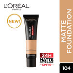Buy L'Oreal Paris Infallible 24H Matte Cover FoundationAA 104 Golden Beige (30 ml) - Purplle