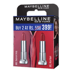 Buy Maybelline New York Creamy Matte Pack of 2 - Touch of Spice & Rich Ruby - Purplle