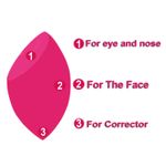 Buy AY Cut Shape Make up Sponge Puff (Colour may Vary) - Pack of 1 Piece - Purplle