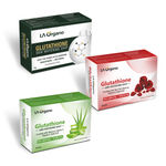 Buy LA Organo Skin Whitening Soaps – Glutathione Skin Whitening Soap for Dark Skin + Glutathione Rose Soap for Face Whitening + Glutathione Aloe Vera Skin Lightening and Brightening,100g each (Pack of 3),100g each (Pack of 3) - Purplle