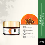Buy Good Vibes Papaya Glow Face Mask | Brightening, Lightens Scars | With Basil | No Parabens, No Sulphates, No Mineral Oil, No Animal Testing (100 g) - Purplle