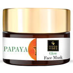 Buy Good Vibes Papaya Glow Face Mask | Brightening, Lightens Scars | With Basil | No Parabens, No Sulphates, No Mineral Oil, No Animal Testing (100 g) - Purplle