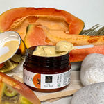 Buy Good Vibes Papaya Glow Face Mask | Brightening, Lightens Scars | With Basil | No Parabens, No Sulphates, No Mineral Oil, No Animal Testing (250 g) - Purplle