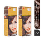 Buy Berina F5 Dark Mahogany Brown FRE-NIA Hair Color Cream60gm Pack of 2 - Purplle