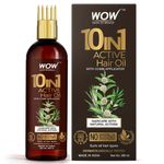 Buy WOW Skin Science 10 -in-1 Active Hair Oil - WITH COMB APPLICATOR - Cold Pressed (200 ml) - Purplle