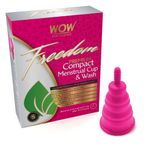 Buy WOW Freedom Reusable Menstrual Cup and Wash Pre Childbirth - Small (Above 30 Years) (60 ml) - Purplle