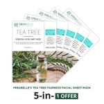 Buy Mirabelle Korea Tea Tree Essential Facial Sheet Mask (A Pack Of 5) (25 ml) - Purplle