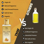 Buy TNW - The Natural Wash Cold Pressed Virgin Almond Oil For Skin and Hair (100 ml) - Purplle