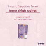 Buy Sanfe Natural Rash Cream for Women| For Chafing from Sanitary Pads, Sports, Heavy Thighs, Bra With Airless Pump Tube for Easy Application- 50g - Purplle