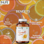 Buy Inlife Natural Vitamin C 1000mg Amla Extract with Zinc 10mg - 60 Tablets (Orange) (60 Tablets) - Purplle