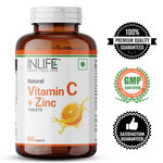 Buy Inlife Natural Vitamin C 1000mg Amla Extract with Zinc 10mg - 60 Tablets (Orange) (60 Tablets) - Purplle