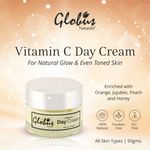 Buy Globus Naturals Vitamin C Day Cream | For Natural Glow & Even Toned Skin |100% Natural | Paraben Free | SLS Free | For All Skin Types | Net Wt (50 g) - Purplle