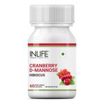 Buy INLIFE Cranberry 400mg D-Mannose 400mg & Hibiscus 200mg Extract Urinary Tract UTI Health Supplement Men Women - 60 Vegetarian Capsules - Purplle