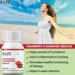 Buy INLIFE Cranberry 400mg D-Mannose 400mg & Hibiscus 200mg Extract Urinary Tract UTI Health Supplement Men Women - 60 Vegetarian Capsules - Purplle
