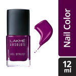 Buy Lakme Absolute Gel Stylist Nail Color, Poison (12 ml) - Purplle