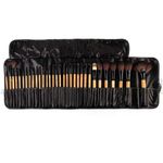 Buy Bronson Professional Makeup Brush Set Of 32 Pcs With Faux Leather Storage Pouch - Purplle