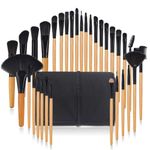 Buy Bronson Professional Makeup Brush Set Of 32 Pcs With Faux Leather Storage Pouch - Purplle