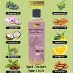 Buy Zenvista Root Restore Hair Oil For Hair Growth+ Hair Fall Control, With Rosemary & Almond Oil, Vitamin E, Bhringraj Natural Remedy (100 ml) - Purplle
