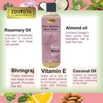 Buy Zenvista Root Restore Hair Oil For Hair Growth+ Hair Fall Control, With Rosemary & Almond Oil, Vitamin E, Bhringraj Natural Remedy (100 ml) - Purplle