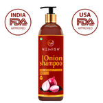 Buy Newish Red Onion Shampoo For Hair Growth and Hairfall Control (200 ml) - Purplle