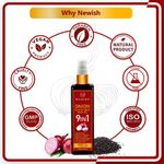 Buy Newish Onion Black Seed Hair Oil for Hair Growth for Men and Women Dandruff & Hairfall Control (200 ml) - Purplle