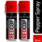 Buy Newish Metal Powerful Pepper Spray Self Defence for Women (35 gm / 55 ml) (Red, Pack of 2) - Purplle