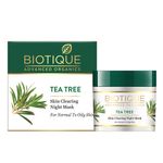 Buy Biotique Advanced Organics Tea Tree Skin Clearing Night Mask (50 g) - Purplle