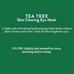 Buy Biotique Advanced Organics Tea Tree Skin Clearing Eye Mask (15 gm) - Purplle