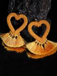Buy Crunchy Fashion Yellow Beaded Tassel Stud Earring-CFE1548 - Purplle