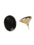Buy Crunchy Fashion Gold Plated Black Crystal Studs Earrings-CFE1451 - Purplle