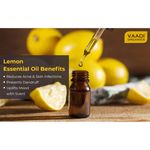 Buy Vaadi Herbals Lemon Essential Oil - Lightens Skin, Reduces Dandruff, Uplifts Mood - 100% Pure Therapeutic Grade - 10 ml - Purplle