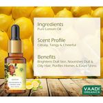 Buy Vaadi Herbals Lemon Essential Oil - Lightens Skin, Reduces Dandruff, Uplifts Mood - 100% Pure Therapeutic Grade - 10 ml - Purplle