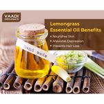 Buy Vaadi Herbals Lemongrass Essential Oil - Reduces Stress & Depression, Prevents Hairfall, Prevents Skin Ageing - 100% Pure Therapeutic Grade - 10 ml - Purplle