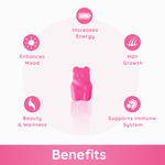 Buy Purna Immunity Multivitamin Strawberry Gummies for Women (Vitamins A, C, D, E, B12 and 8 Minerals), 30 Gummy Bears (one per day) - Purplle