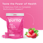 Buy Purna Immunity Multivitamin Strawberry Gummies for Women (Vitamins A, C, D, E, B12 and 8 Minerals), 30 Gummy Bears (one per day) - Purplle