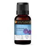 Buy Soulflower Geranium Essential Oil for Hair Nourishment, Smooth Skin, Home Diffuser, Aromatherapy - 100% Pure, Natural & Undiluted Premium Essential Oil, Ecocert Cosmos Organic Certified 15ml - Purplle