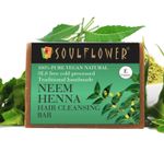 Buy Soulflower Neem Henna Hair Cleansing Bar for dandruff free, soft, shiny & healthy hair., 100% Pure & Natural, Handmade, SLS Free, Cold Processed, 150g - Purplle