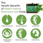 Buy Soulflower Neem Henna Hair Cleansing Bar for dandruff free, soft, shiny & healthy hair., 100% Pure & Natural, Handmade, SLS Free, Cold Processed, 150g - Purplle