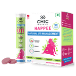Buy Chicnutrix Happee - Natural UTI Management - Cranberry (50% PACS), Ursolia, D-Mannose - 20 Effervescent Tablets - Strawberry Flavour - Purplle