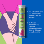 Buy Chicnutrix Happee - Natural UTI Management - Cranberry (50% PACS), Ursolia, D-Mannose - 20 Effervescent Tablets - Strawberry Flavour - Purplle
