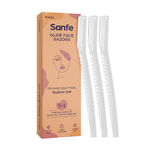 Buy Sanfe Glide Face Razor For Hair Removal For Women - Pack of 3 Instant & Painless Eyebrows, Upper lips, Stainless Steel Blade & Firm Grip (Multicolor) - Purplle