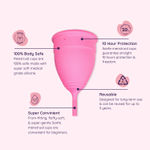 Buy Sanfe Reusable Menstrual Cup - Small Size With Pouch, Mini Apple Cider Vinegar & Cranberry Intimate Wash 15 ml, Cup Wash 15ml - Purplle