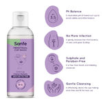 Buy Sanfe Reusable Menstrual Cup - Small Size With Pouch, Mini Apple Cider Vinegar & Cranberry Intimate Wash 15 ml, Cup Wash 15ml - Purplle